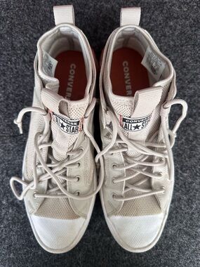 Converse High Top Sneakers - Beige and White